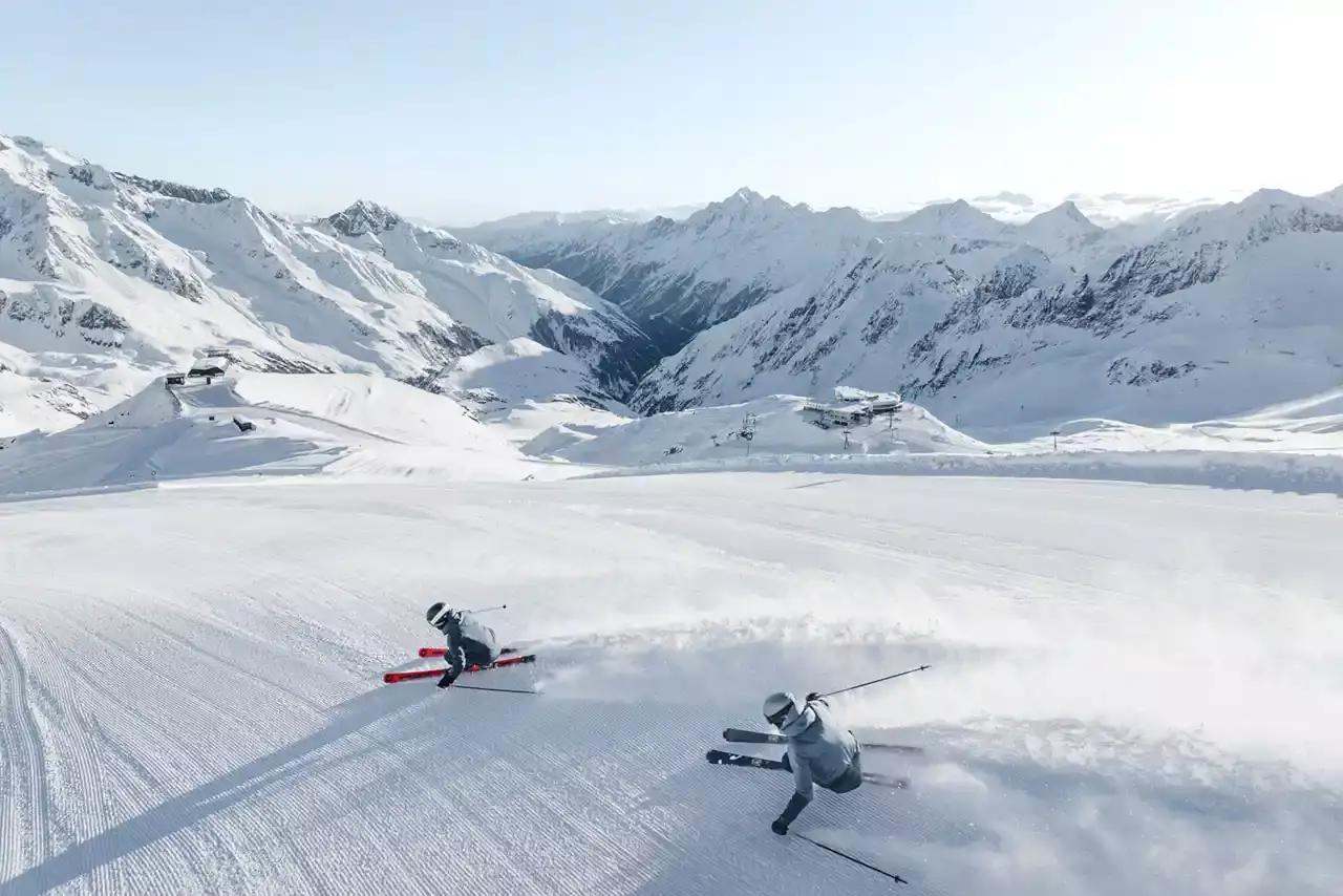 Skifahren mit Panorama